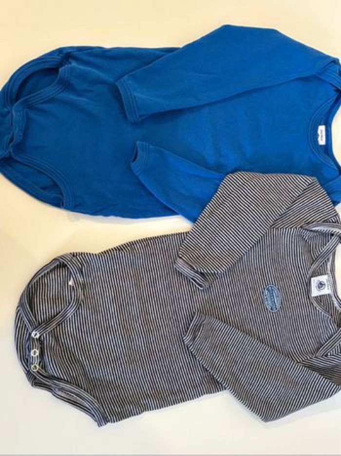 Lot de 2 Bodies Petit Bateau 24M.