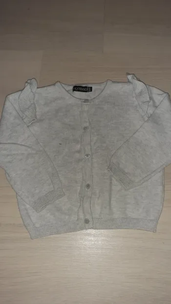 Gilet gris clair fille