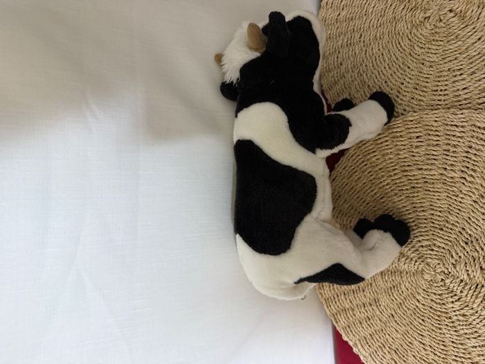 Peluche - Vache noire et blanche - photo numéro 5