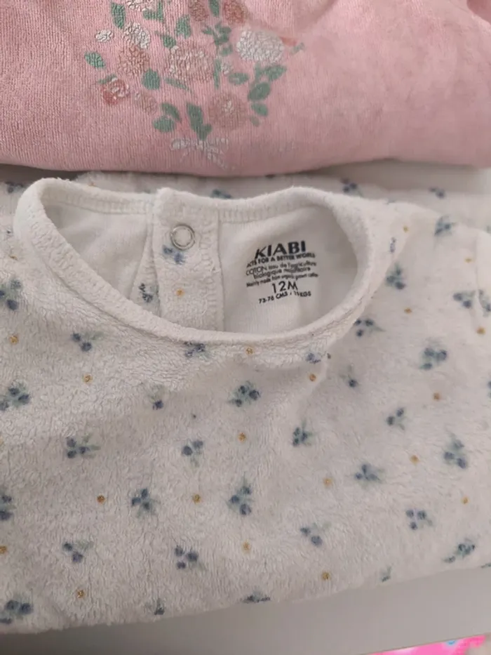 Lot 3 pyjamas 1 piece. 12 mois fille - photo numéro 6