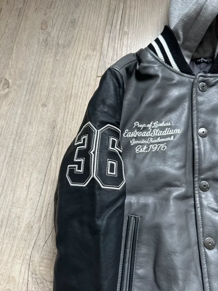 Blouson cuir bomber 12 ans garcon - photo numéro 2