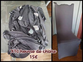 Housse de chaise gris 