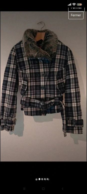 Manteau court EDC, t 34 , carreaux