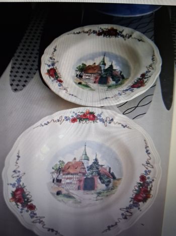 Lot de 2 assiettes  creuses " sarreguemines "