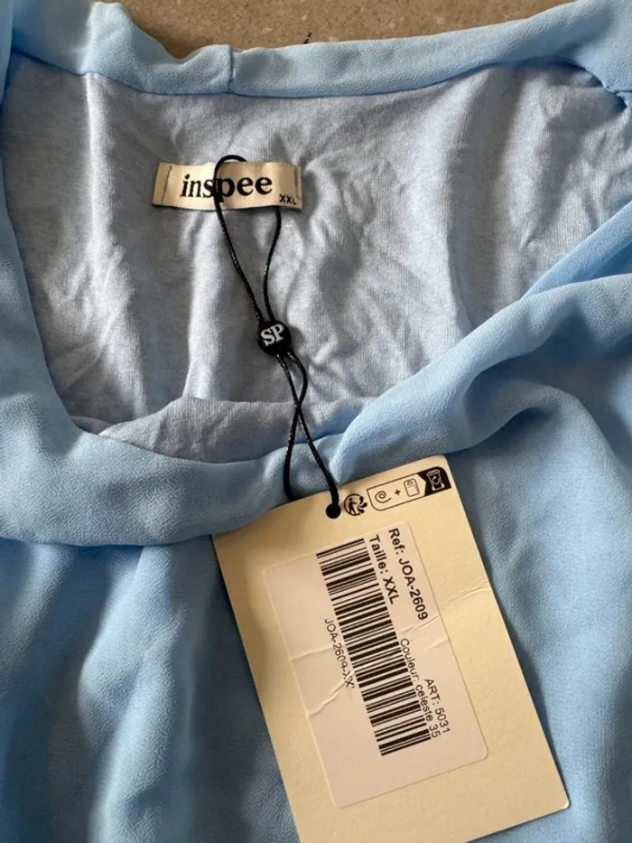 Haut bleu sans manches Inspee, taille XXL, neuf avec étiquette - photo numéro 3