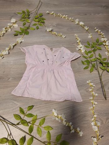 Haut rose pâle kiabi 18 mois