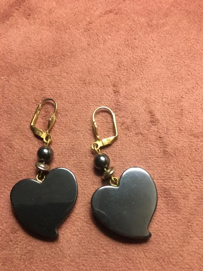 Boucles d’oreilles en hématite - photo numéro 3