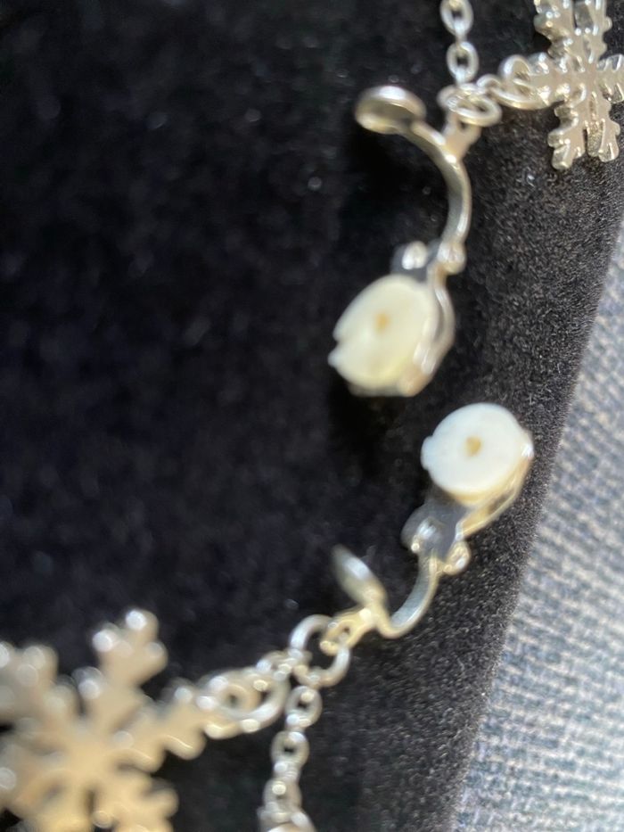 Boucles d'oreilles à pinces flocons de neige - photo numéro 2