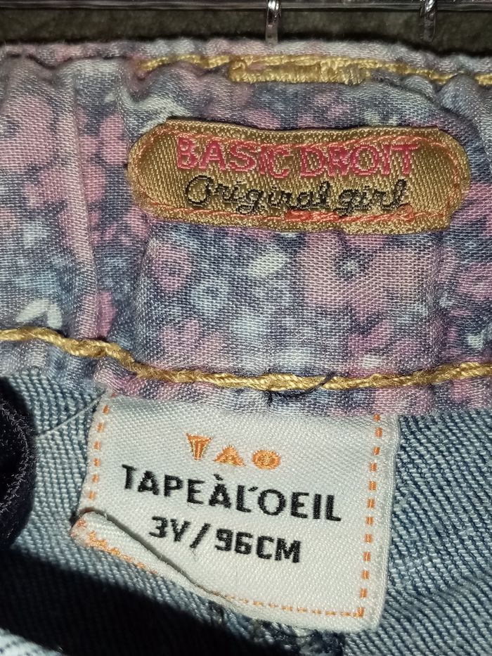 3 ans Ensemble 2 p tao, h&m Tee-shirt fleuri et jean bleu toutes saisons /Excellent état - photo numéro 8