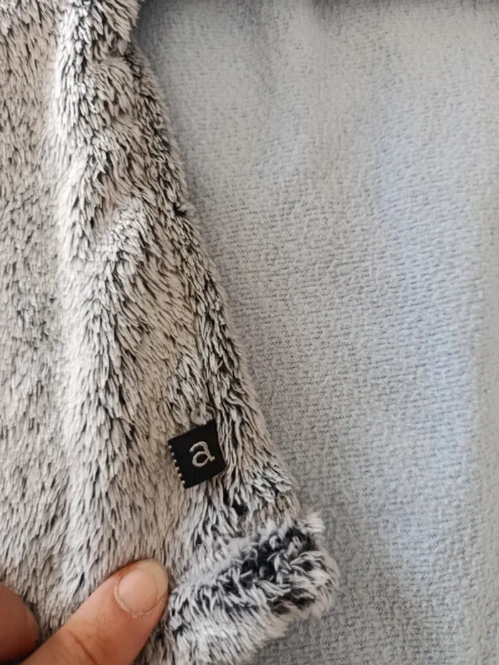 Gilet 74cm absoba gris doux au toucher - photo numéro 3