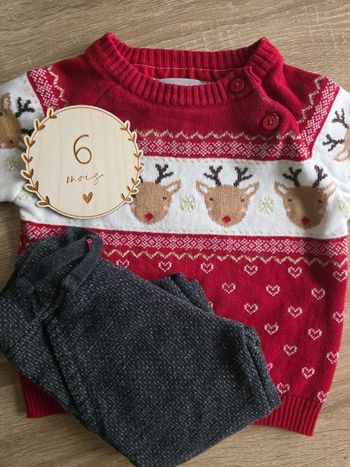 Ensemble pull Noël fêtes et pantalon 