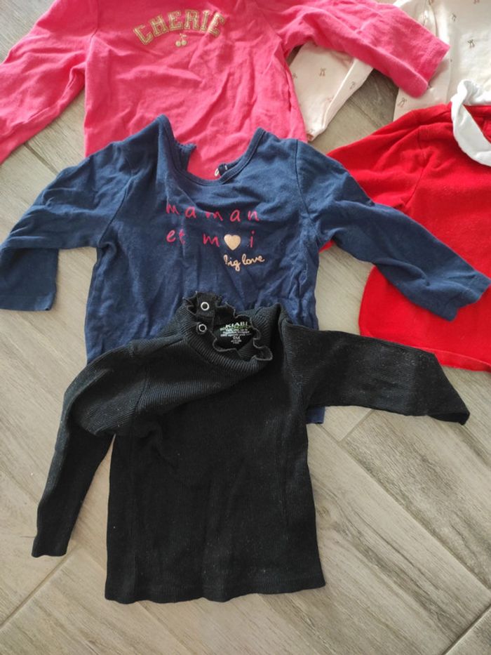 5 t-shirt manche longue 9 mois. - photo numéro 3