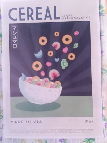 AFFICHE POSTER TOILE A4 CEREALES ÉTATS-UNIS