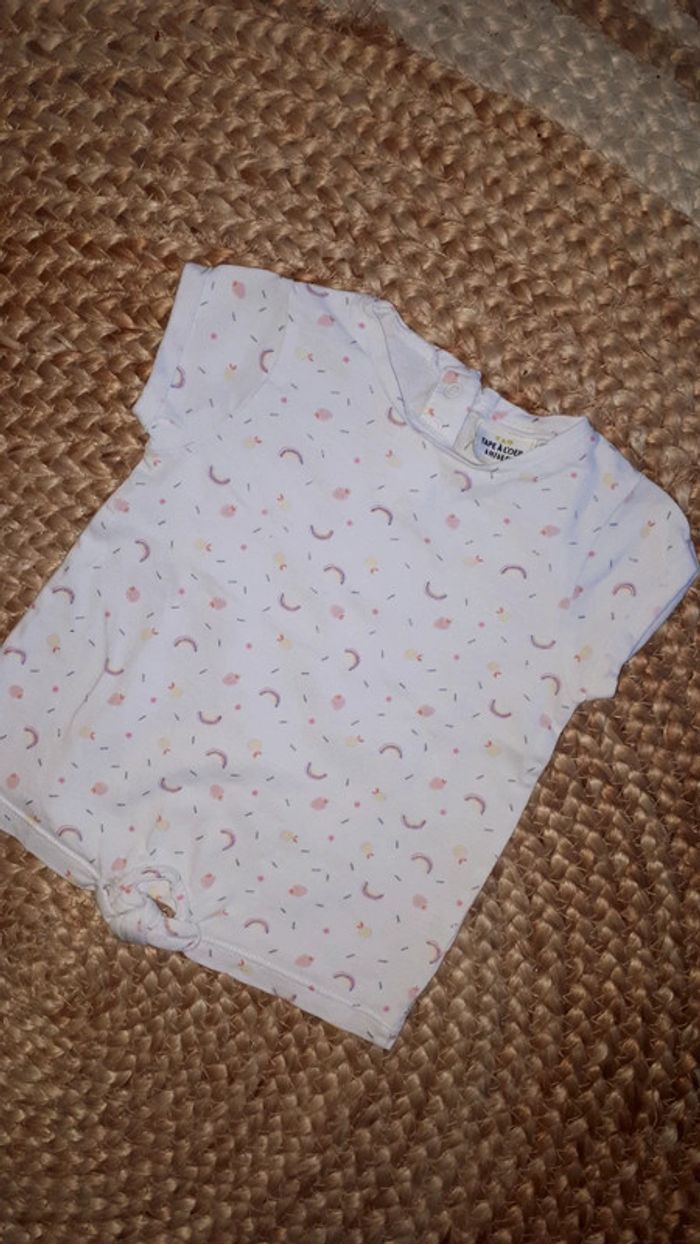 Joli ensemble fille pantalon et tee shirt manches courtes - 6 mois - photo numéro 2