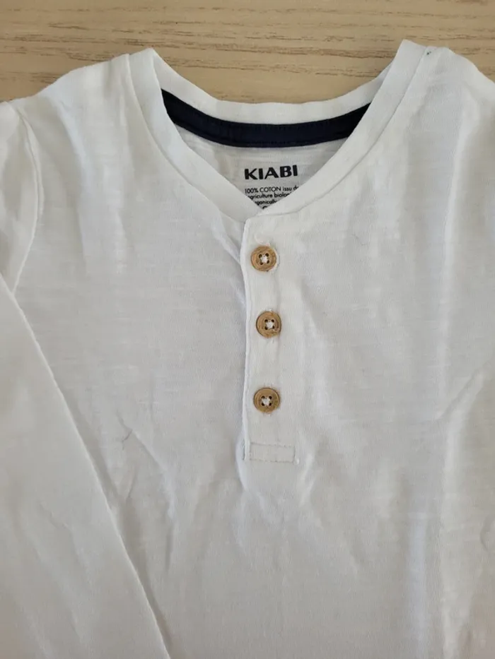 Tee-shirt Kiabi blanc 24 mois - photo numéro 2