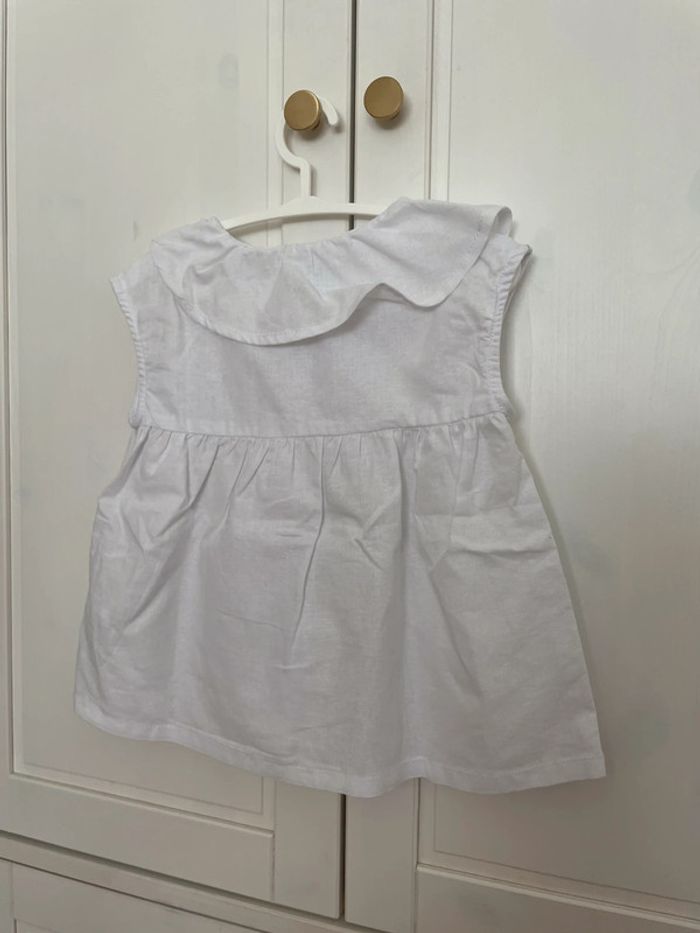 Top blouse neuf blanc 18 mois kiabi - photo numéro 3