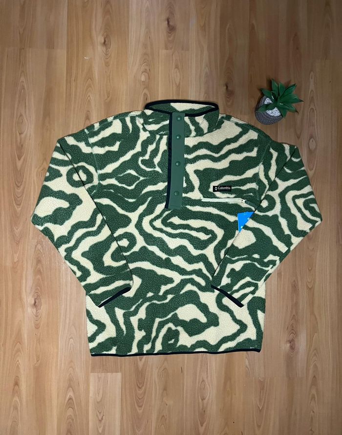 Polaire Columbia Helvetia / zebré vert beige / taille M