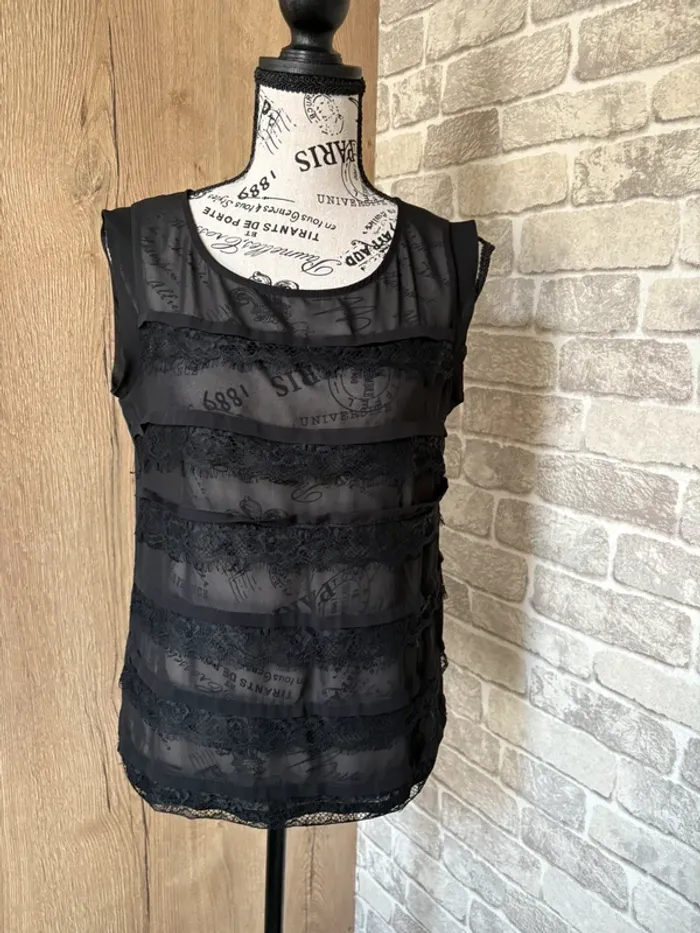 Débardeur chic transparent taille 38