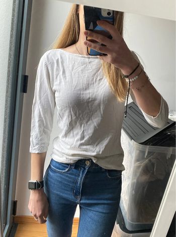 Top maille fines blanc