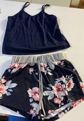 Ensemble débardeur et short à motifs à fleurs taille s