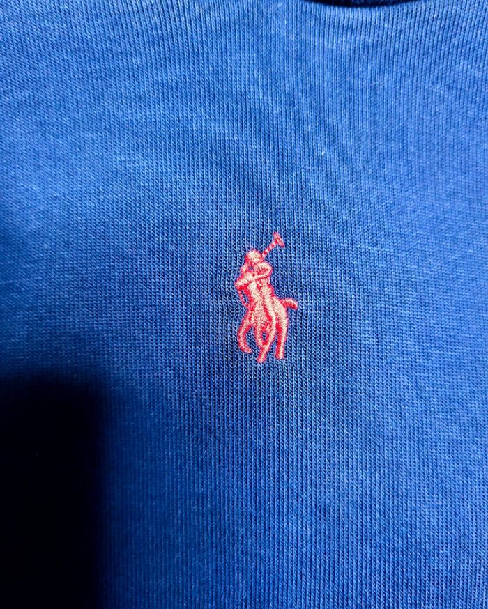 Sweat capuche Ralph Lauren mixte bleu taille 2 ans - photo numéro 3