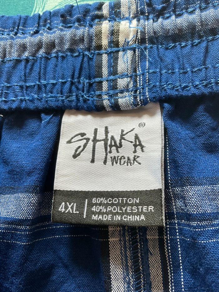 Short cargo à carreaux bleu pour homme Shaka Wear taille 4XL 454 - photo numéro 8