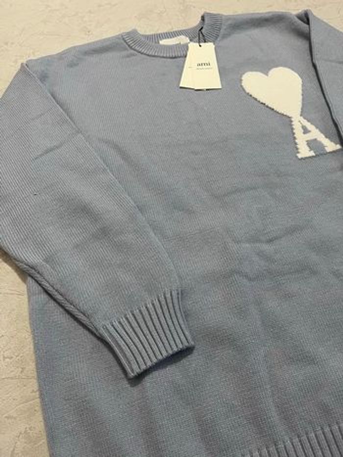Pull AMI Paris bleu | taille S | neuf avec étiquette - photo numéro 4