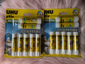 Lot de 2 paquets de 7 tubes de colle uhu neuf