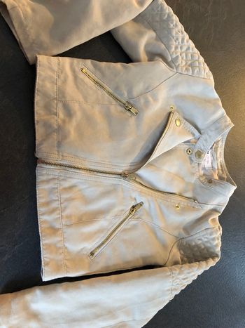 Veste aspect nubuck beige 8 ans