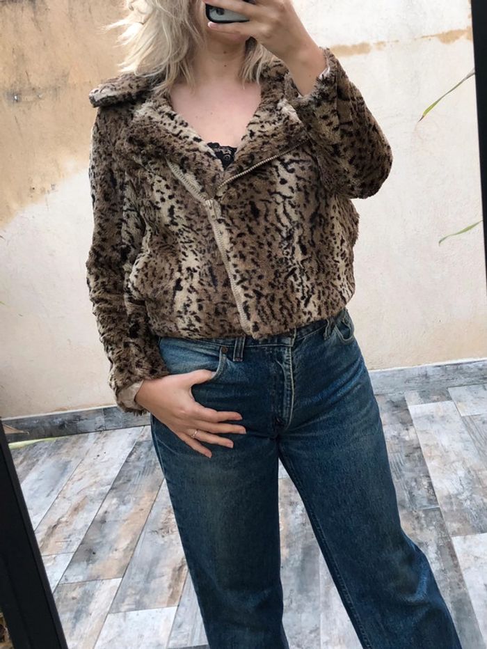 Perfecto en fourrure vintage S/M