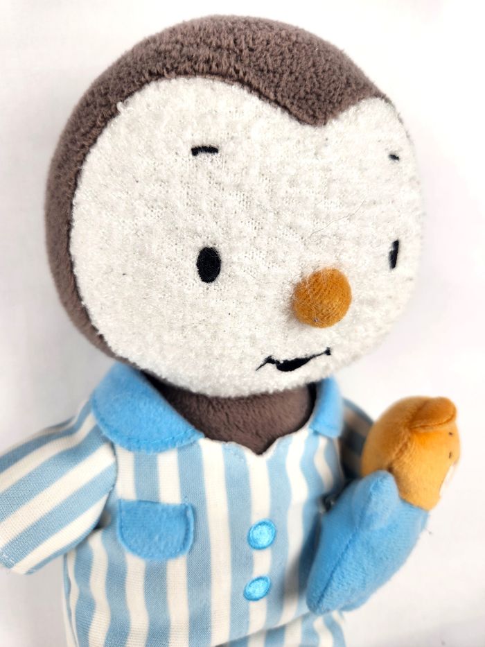 Peluche Doudou T'choupi - Pyjama Bleu Rayé - 27 cm - photo numéro 2