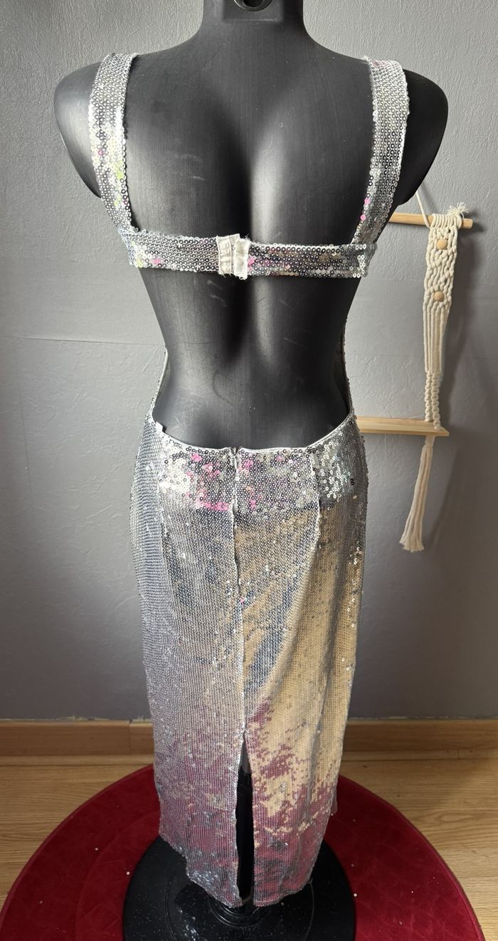 Robe Fête – S – Argenté – Sequins - photo numéro 6