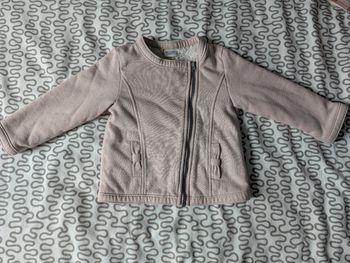 Veste hiver rose à paillettes TAO 23 mois