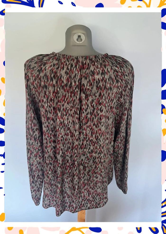 Blouse en soie imprimée Comptoir des Cotonniers – Taille 42 – Tons bordeaux & détails chic - photo numéro 6