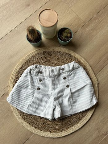 Short blanc velours 18 mois JAcadi