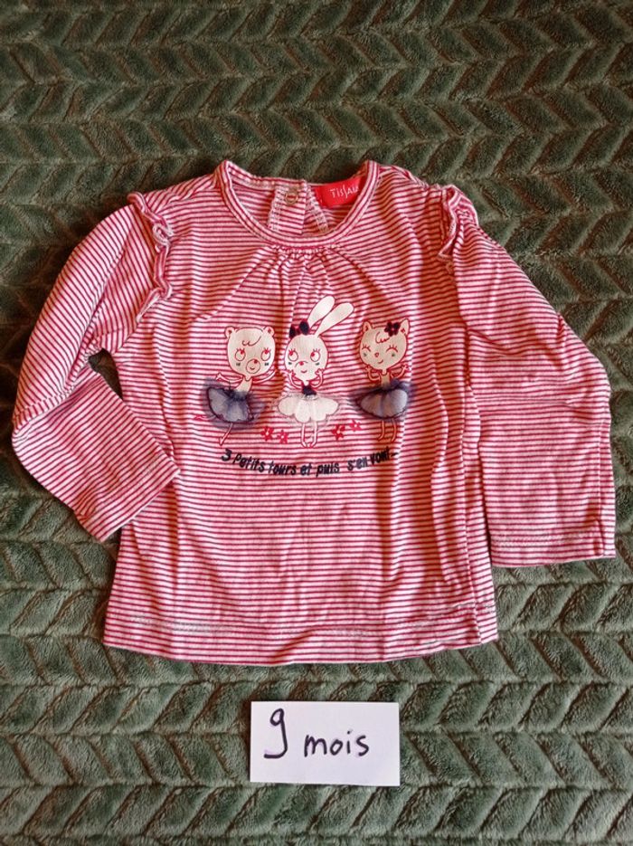 T-shirt rayé ML 9 mois