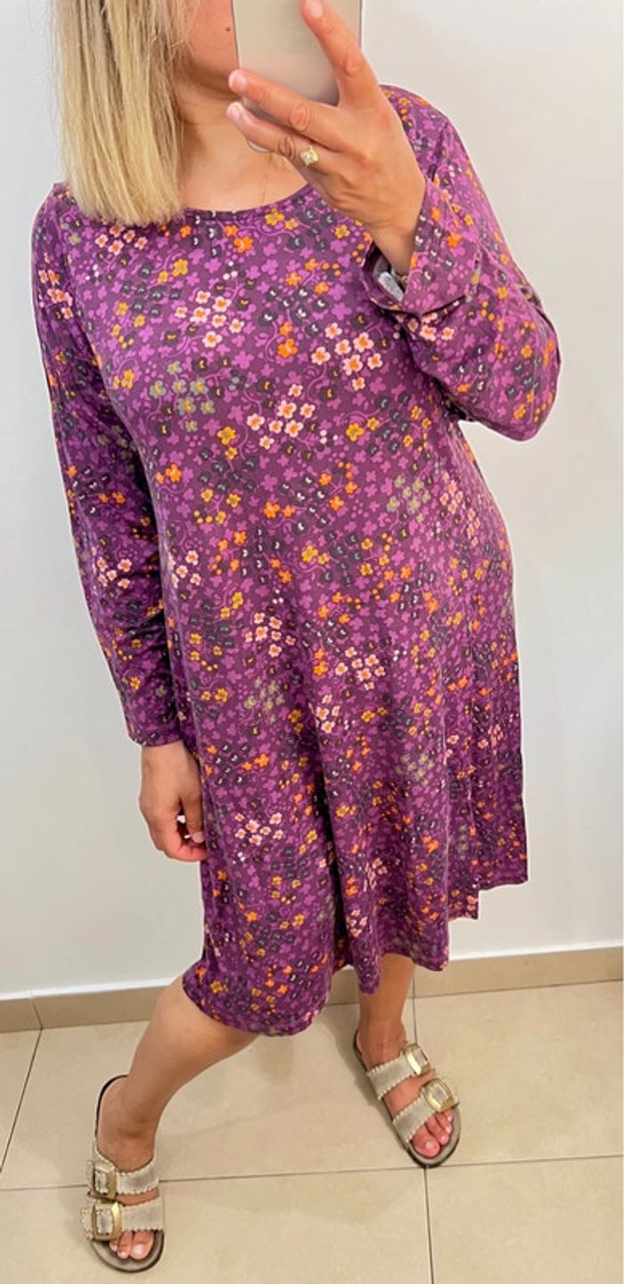 đž Robe fleurie violette â les girls les boys Taille M - photo numĂ©ro 4