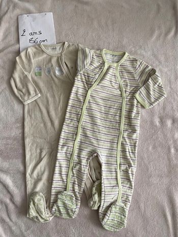 Lot de 2 pyjamas chauds - Vertbaudet - 24 mois / 2 ans - TBE