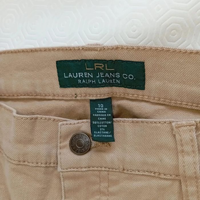 Pantalon Kaki Pour Femme Ralph Lauren Jeans Co LRL Modern Straight Cropped Taille US10 FR42 - photo numéro 4