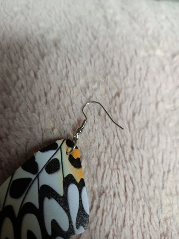 Boucles d'oreilles ailes de papillon - photo numéro 4
