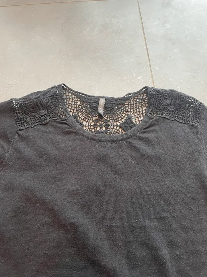TEE shirt / pull manches courtes dentelle dos - photo numéro 5
