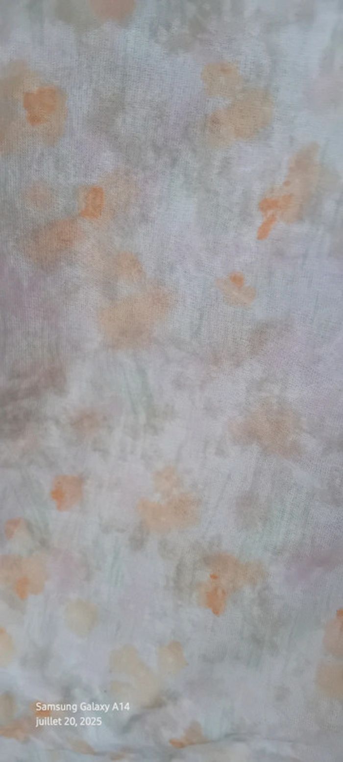 Blouse très légères manches courtes imprimé floral col V avec lien femme 40 esprit - photo numéro 19