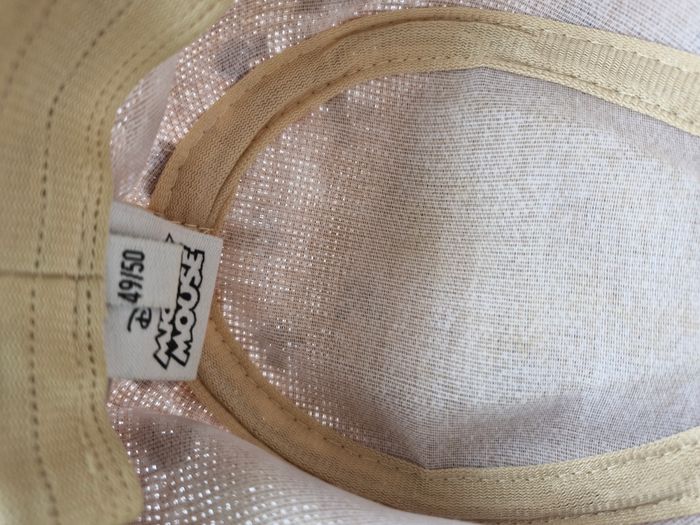 Chapeau paille Mickey Mouse 49/50 Disney Beige têtes de Mickey bleues - photo numéro 5