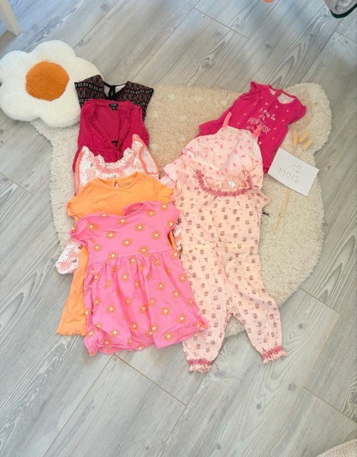Lot vêtements été fille 12 mois