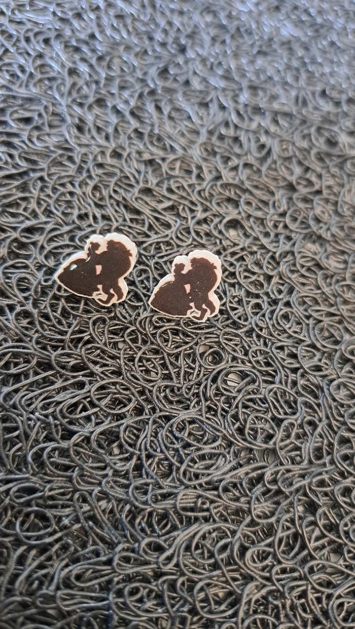Boucles d'oreilles la belle et la bête - photo numéro 2