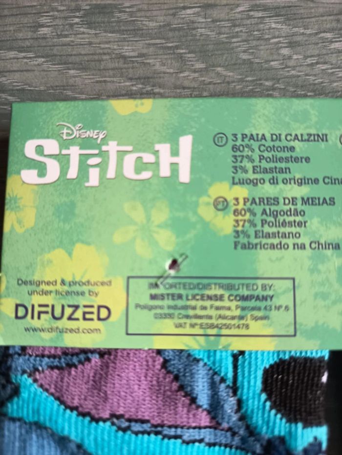 Lot 3 paires de chaussettes stitch disney - photo numéro 3