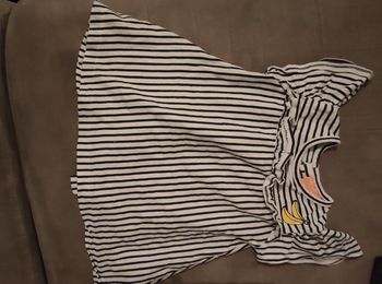 Robe rayée bleue et blanche knot so Bad 6 mois