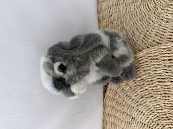 Lapin assis Living Nature, lapin à oreilles en forme de boucle, doux et réaliste