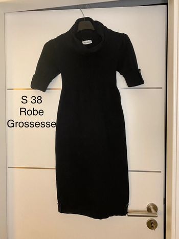 Robe grossesse maille noire 36