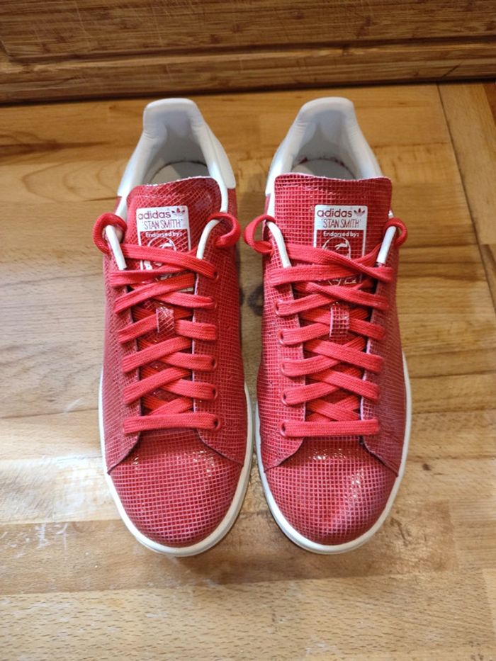 Adidas Stan Smith rouge brillant taille 41.5 - photo numéro 9